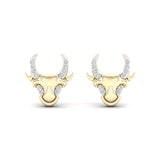 10K 0.08CT D-EARRING "BULL"