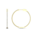 CLOSEOUT 14KT 1.00CT D-EARRINGS "HOOPS"