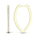 CLOSEOUT 14KT 0.75CT D-EARRINGS "HOOPS"