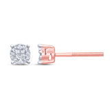 10K 0.11 CT D-SUPER FLOWER EARRINGS