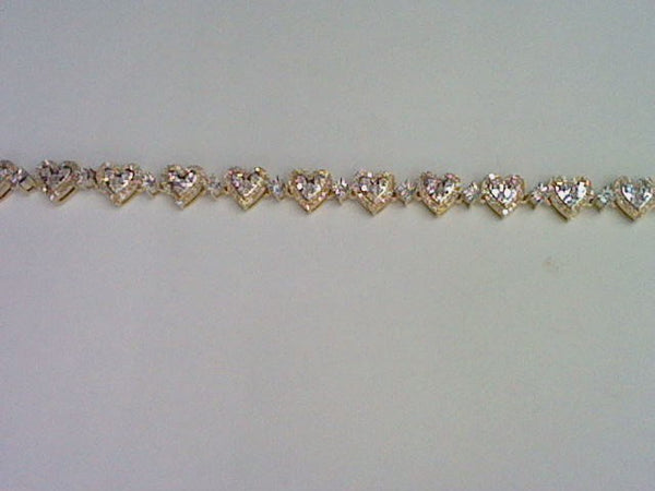 10KT 3.22CT D-NECKLACE "HEART" BAGUETTES