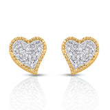 10KT 0.10CT D-EARRINGS "HEART"