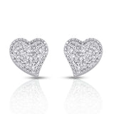 10KT 0.10CT D-EARRINGS "HEART"