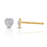 10KT 0.06CT D-EARRINGS "HEART"