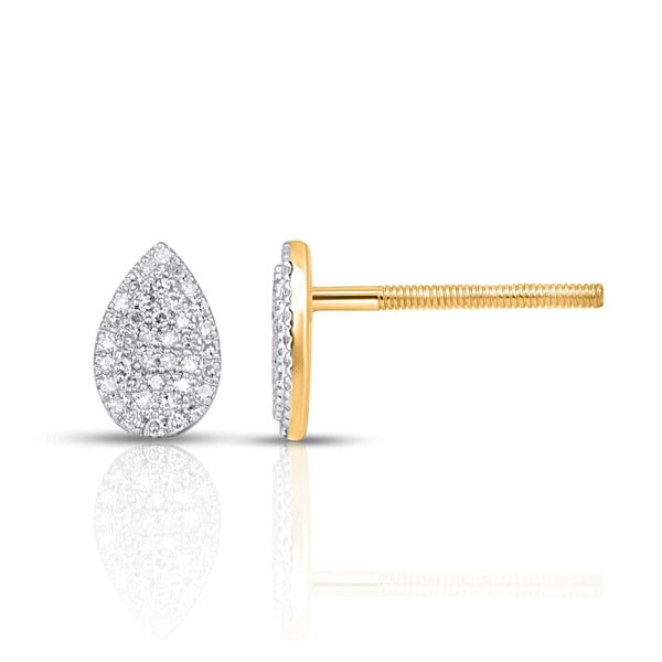 10KT 0.15CT D-EARRINGS "PEAR"