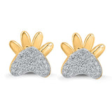 10KT 0.10CT D-EARRINGS "PAW"
