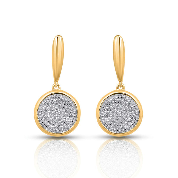 10KT 0.15CT D-DANGLING EARRINGS