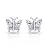 925 SS 0.02CT D- EARRINGS "BUTTERFLY"