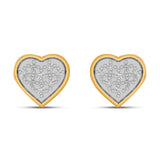 CLOSEOUT 10KT 0.04-0.05CT D-EARRINGS "HEART"