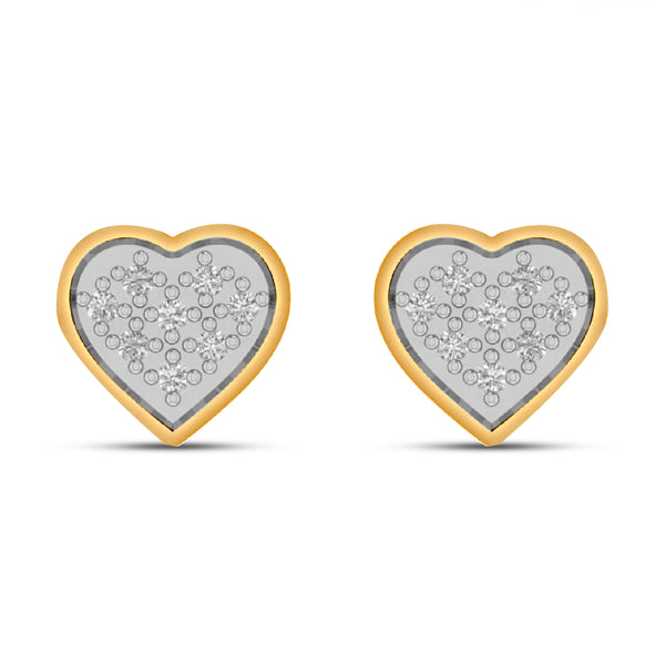 CLOSEOUT 10KT 0.04-0.05CT D-EARRINGS "HEART"