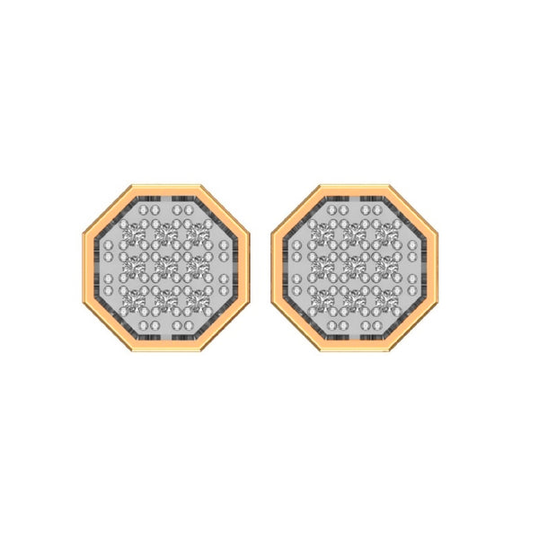 CLOSEOUT 10KT 0.05CT D-DARK POLISH EARRINGS