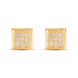 CLOSEOUT 10KT 0.05CT D-DARK POLISH EARRINGS