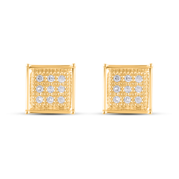 CLOSEOUT 10KT 0.05CT D-DARK POLISH EARRINGS