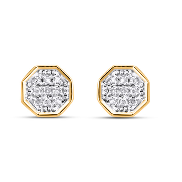 CLOSEOUT 10KT 0.05CT D- EARRINGS
