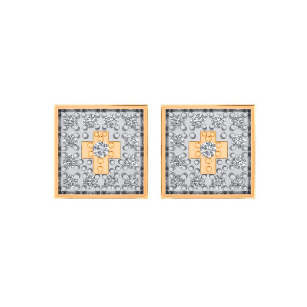 CLOSEOUT 10KT 0.05CT D-EARRINGS DARK POLISH