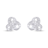 925 SS 0.02CT D- EARRINGS