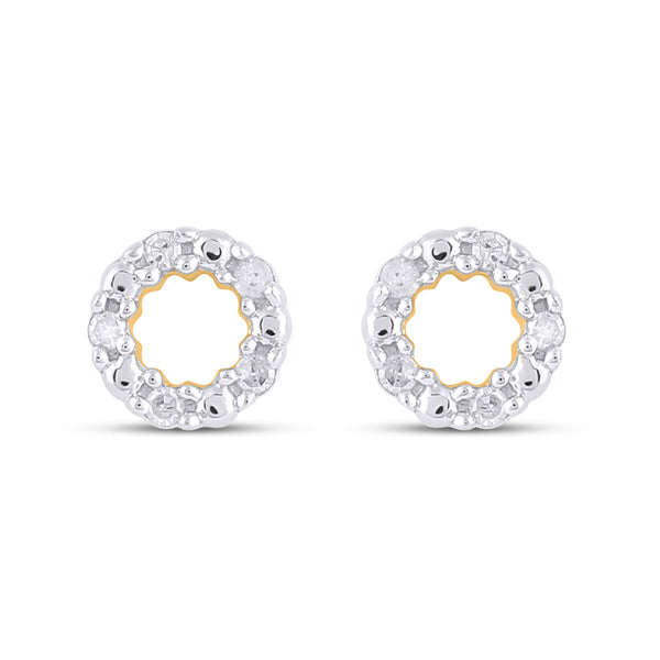925 SS 0.03CT D- EARRINGS