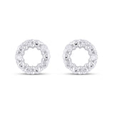 925 SS 0.03CT D- EARRINGS