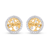 925 SS 0.03CT D- EARRINGS
