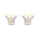 925 SS 0.02CT D- EARRINGS "BUTTERFLY"