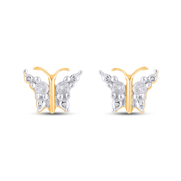 925 SS 0.02CT D- EARRINGS "BUTTERFLY"