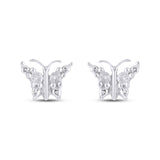925 SS 0.02CT D- EARRINGS "BUTTERFLY"