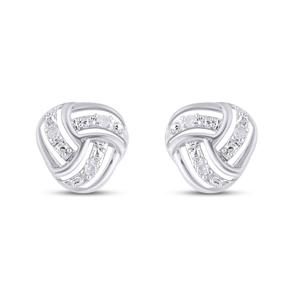 925 SS 0.02CT D- EARRINGS