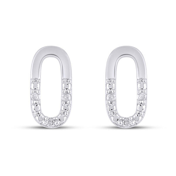 925 SS 0.02CT D- EARRINGS