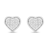 CLOSEOUT 10KT 0.04-0.05CT D-EARRINGS "HEART"