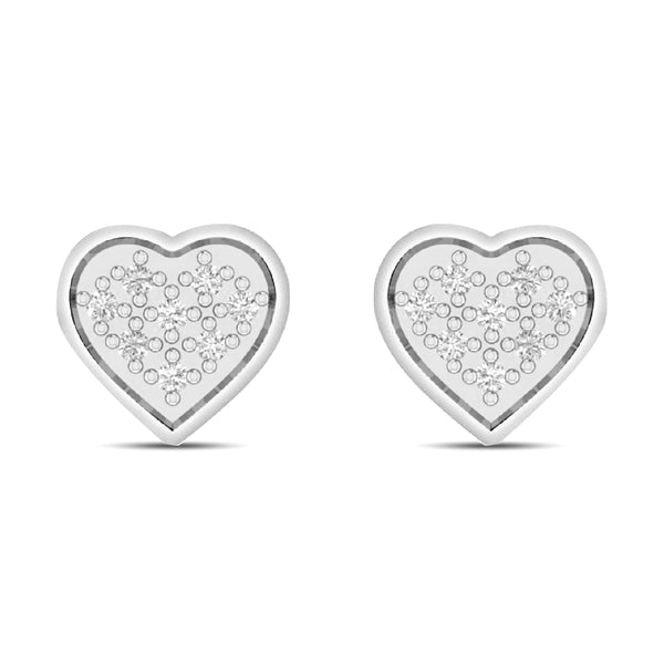CLOSEOUT 10KT 0.04-0.05CT D-EARRINGS "HEART"