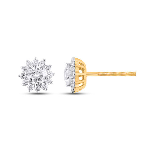 14KT 0.54-0.55CT LAB GROWN EARRINGS