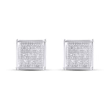 CLOSEOUT 10KT 0.05CT D-EARRINGS"SQUARE"