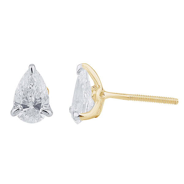 14KT 1.54 CT LAB GROWN EARRINGS