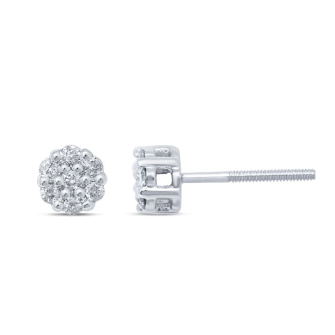 10K 0.14-0.17CT D-EARRING RDS "FLOWER"
