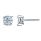 10K 0.24-0.29CT D-EARRING RDS "SUPER FLOWER" MICRO PRONG