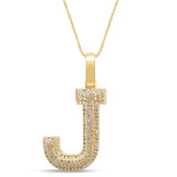 10KT 0.26-0.35CT D-MICROPAVE INITIAL 'J"