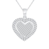 14K 3.00ct Heart Pendant