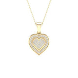 10K 0.15CT D-"HEART CHARM"