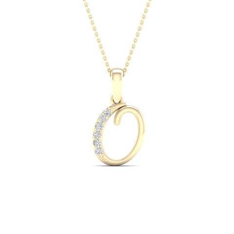 10K 0.04CT D-LADIES INITIAL "O"