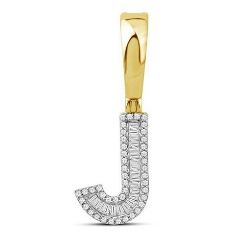 10K 0.27CT D-BAGUETTE  INITIAL "J"