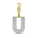 10K 0.46CT D-BAGUETTE  INITIAL "U"