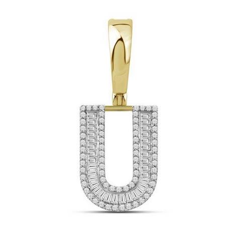 10K 0.46CT D-BAGUETTE  INITIAL "U"