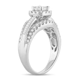 14K  1.00CT Princess Cut Diamond Bridal Ring