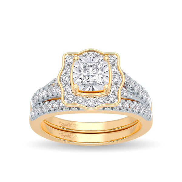 14K 0.62CT Diamond Bridal Ring