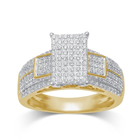 10K 0.29-0.35CT D-LADIES MICROPAVE  RINGS