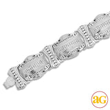 14KW 8.00CTW DIAMOND MENS BRACELET