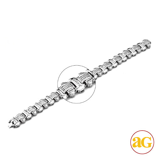 14KW 6.10CTW PC DIAMOND MENS BRACELET