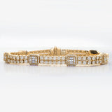 14KY 11.05CTW DIAMOND CLUSTER BRACELET