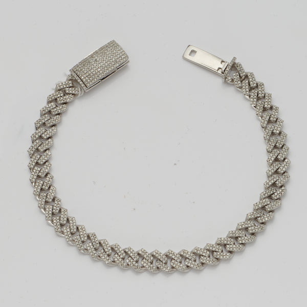 10KW 4.00CTW DIAMOND SQUARE MIAMI CUBAN BRACELET