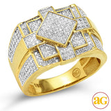 10KY 0.85CTW DIAMOND MENS RING